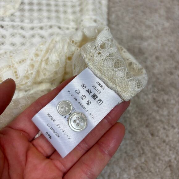 The Conspires Rayon Button Up Knit Mesh Loop Collar Shirt Made in Japan Small - Picture 10 of 11